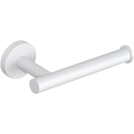 Porte Papier Toilette Mural, Derouleur Support Rouleau Papier Toilette en Acier Inoxydable SUS304 pour Salle de Bain et Cuisine, Blanc,