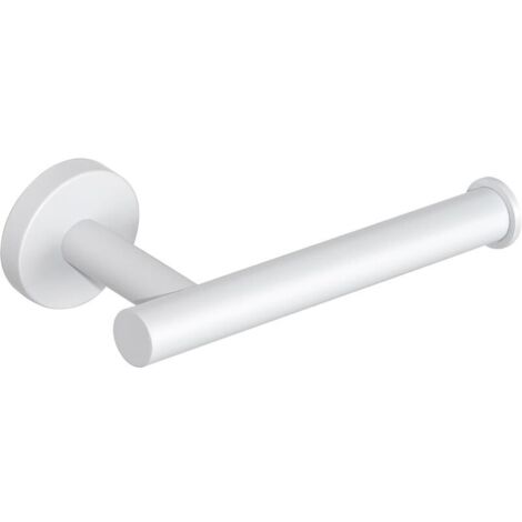 Porte Papier Toilette Mural, Derouleur Support Rouleau Papier Toilette en Acier Inoxydable SUS304 pour Salle de Bain et Cuisine, Blanc, EGX888-W