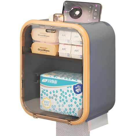 Porte-papier toilette mural sans perçage, idéal pour la décoration de la salle de bain ou de la commode.