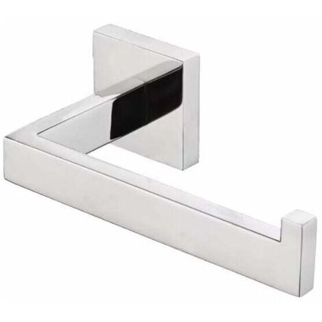 Porte Papier Toilette Poli, Acier INOX Porte Rouleau Support Papier Toilette pour Salle De Bain et Cuisine (Carré) Brossé 145x86x49mm