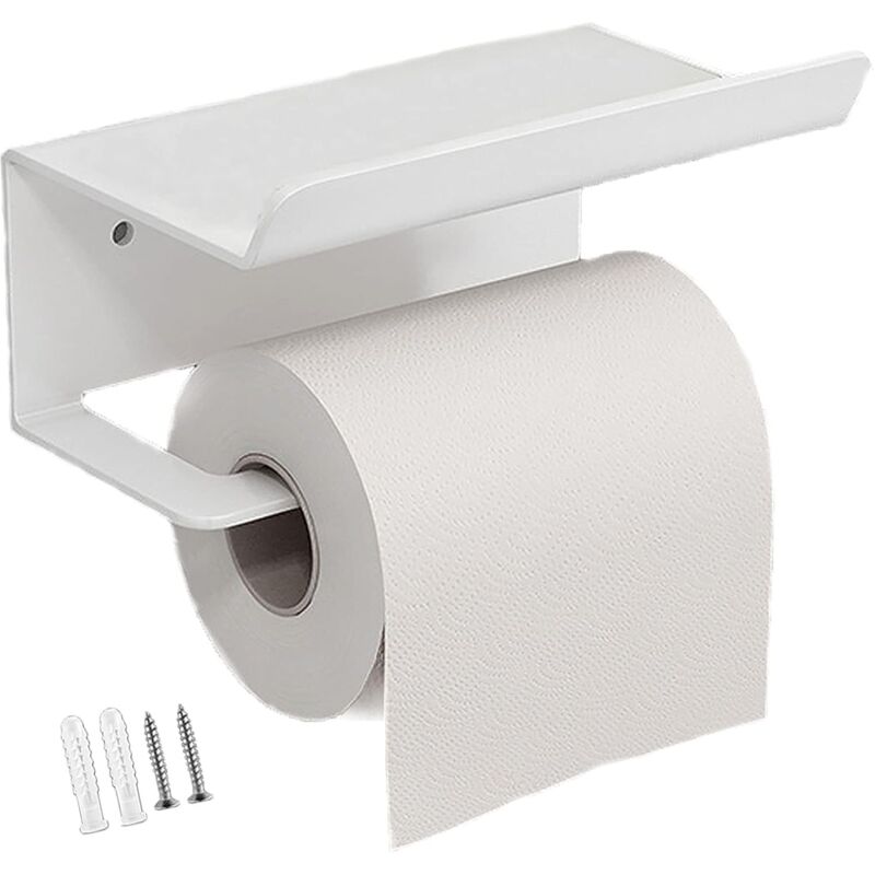 Linghhang - Porte Papier Toilette, Porte-serviettes en acier inoxydable pour téléphone portable,Support Papier Rouleau Derouleur Papier wc, Support