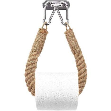 Porte-papier toilette , porte-serviettes en corde de chanvre pour salle de bain et cuisine, porte-papier toilette, porte-papier toilette (jaune)