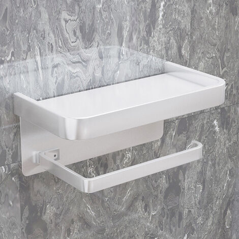 GroupM Porte-papier toilette salle de bain sans poinçonnage cintre mural papier toilette rouleau (double couche noir et or)
