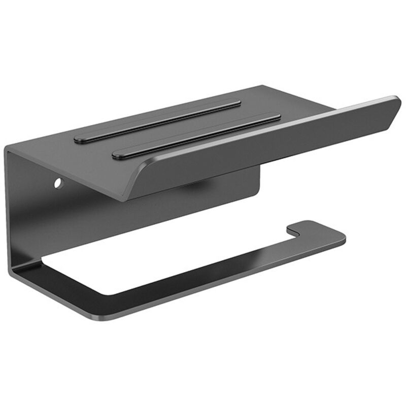 Porte-Papier Toilette sans Perçage avec Étagère Multifonction Support Papier Hygiénique et Rangement pour Accessoires de Salle de Bain Design Chic et
