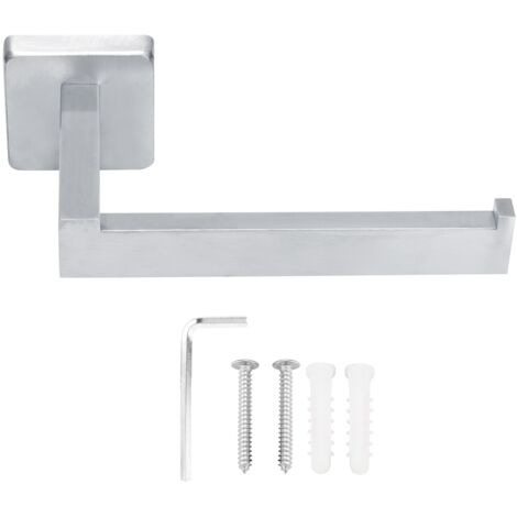 Porte-papier toilettes mural en acier inoxydable - Support de rouleau avec écart mural optimisé et support en acier 304 brossé, facile à installer avec vis incluses