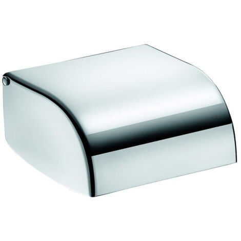 Porte-papier WC à rouleau plastique, modèle économique, inox poli brillant réf. 566