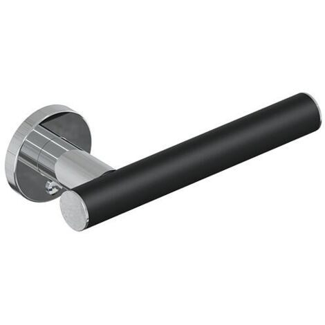 Porte-papier WC Elida Plus noir mat chrome LxHxP:190x32x87mm