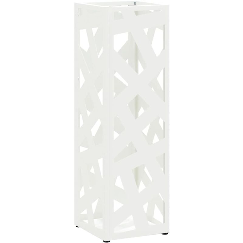 Porte-parapluie Blanc 15,5 x 15,5 x 49 cm Métal CFW197488