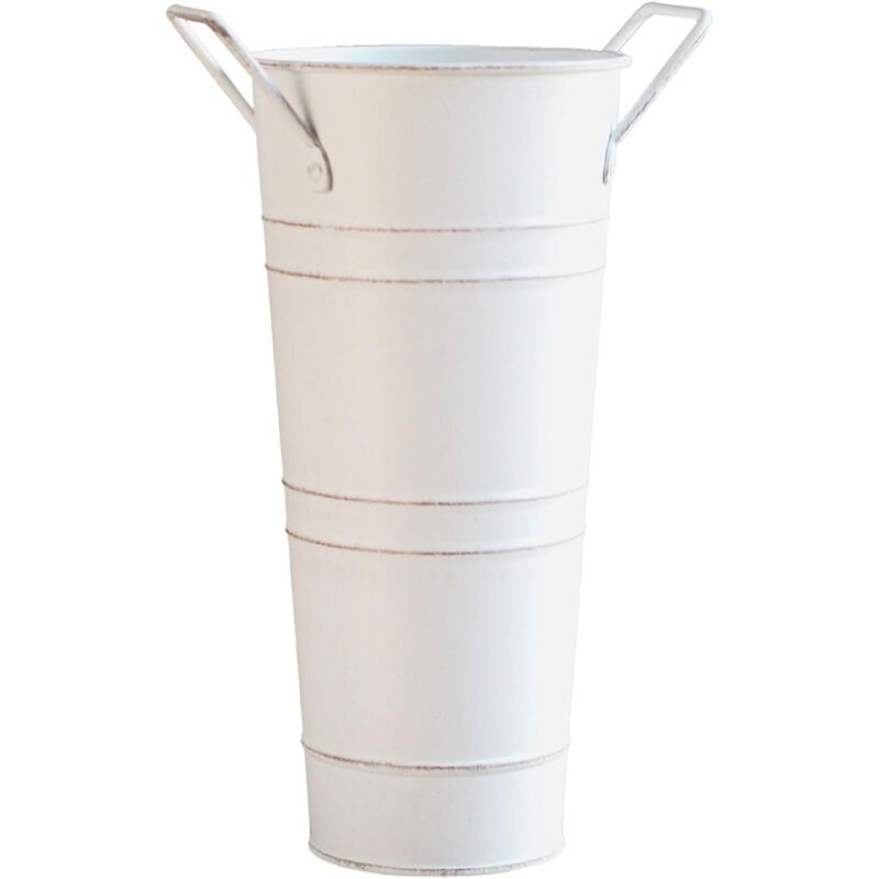 Porte-parapluie en métal avec seau à parapluie vintage Vase décoratif Seau à fleurs Étagère de rangement pour la maison Salon Vases décoratifs pour