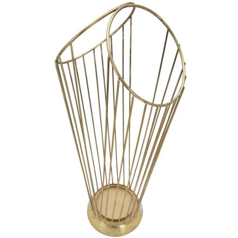 Gbshop - Porte parapluie en métal doré Glam 25.5 x 18.5 x 60 cm