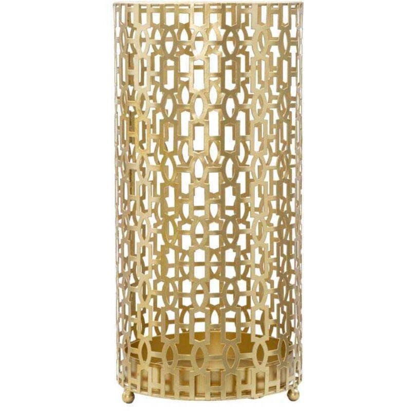 Porte parapluie en métal doré Oblin 22.5 x 47.5 cm