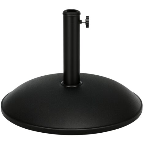Porte-parapluie inox semi-circulaire avec poignées,adapté parasol 3,8 à 4,8 cm balcon terrasse jardin bronze noir.