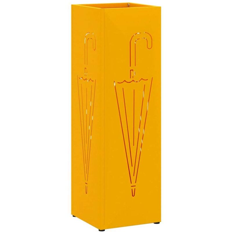 Porte-parapluie Moutarde 15,5 x 15,5 x 49 cm Métal CFW819867