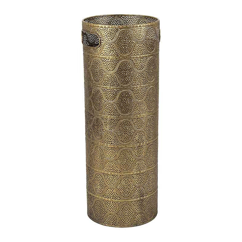 Porte parapluie orient métal doré 56x20x20cm