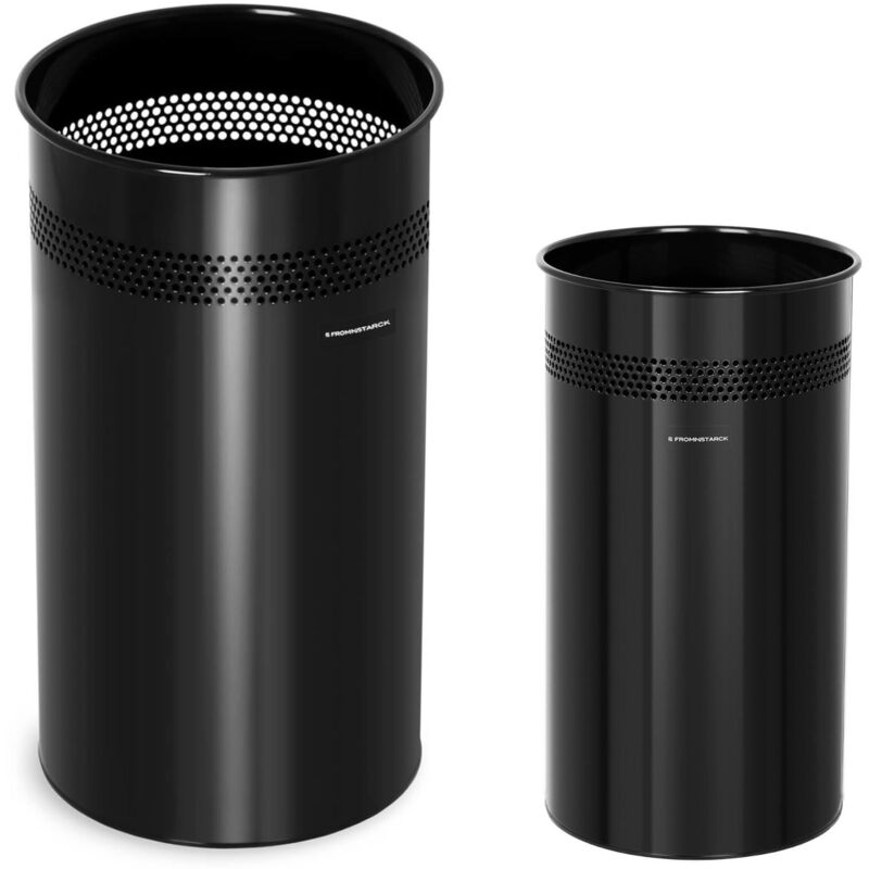 Porte Parapluie Ou Corbeille à Papiers Acier Rêtement Anticorrosion Noir ø26cm