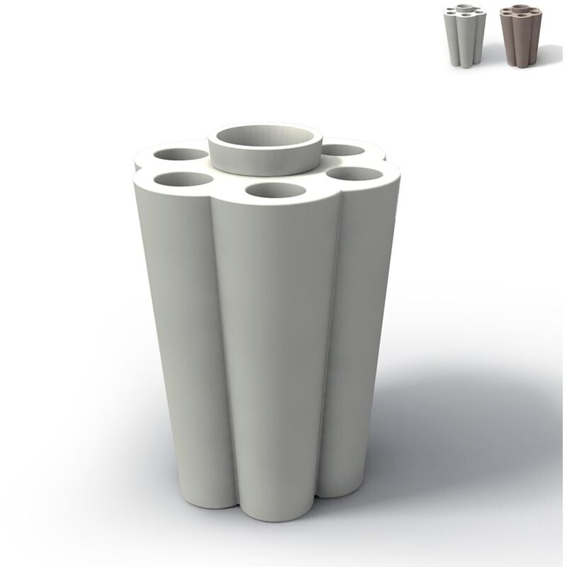 Porte-Parapluie rond avec récipient pour les gouttes moderne blanc mod. Lulet