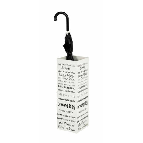 Porte-Parapluies Design "Lettrage" 48cm Blanc