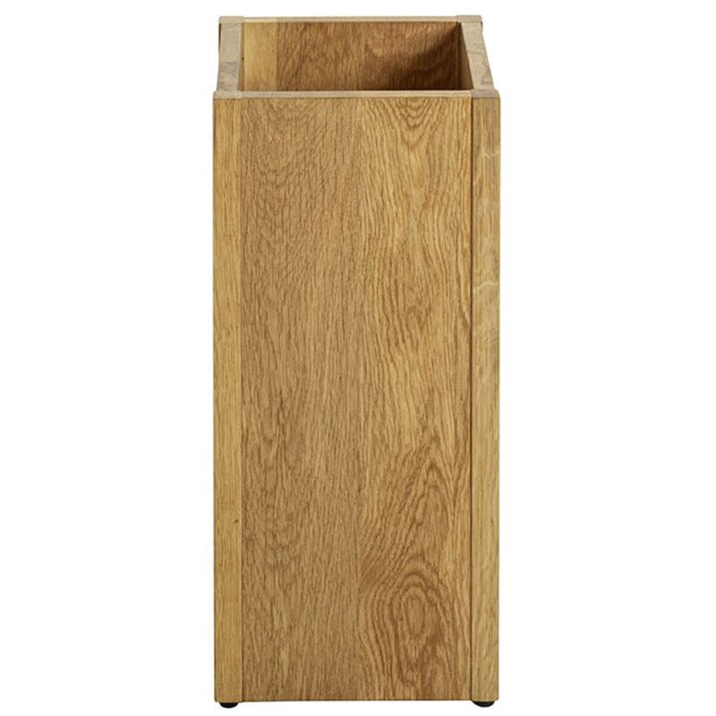 Porte parapluies en bois massif coloris chêne -longueur 20 x profondeur 20 x hauteur 45 cm
