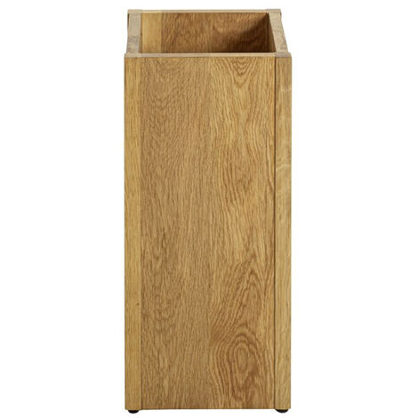 Porte parapluies en bois massif coloris chêne -longueur 20 x profondeur 20 x hauteur 45 cm