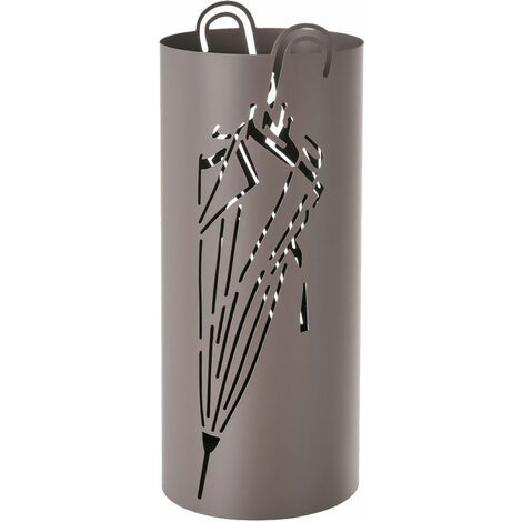 Porte-parapluies taupe en métal 48.5 cm