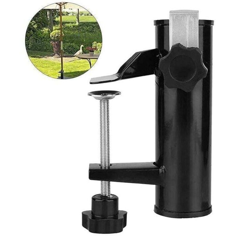 Porte-Parasol Balustrade De Balcon Support Parasol Balcon Pince Support Pour Table Parasol Accessoires Fixation Pour Balcon, Terrasse Ou Table