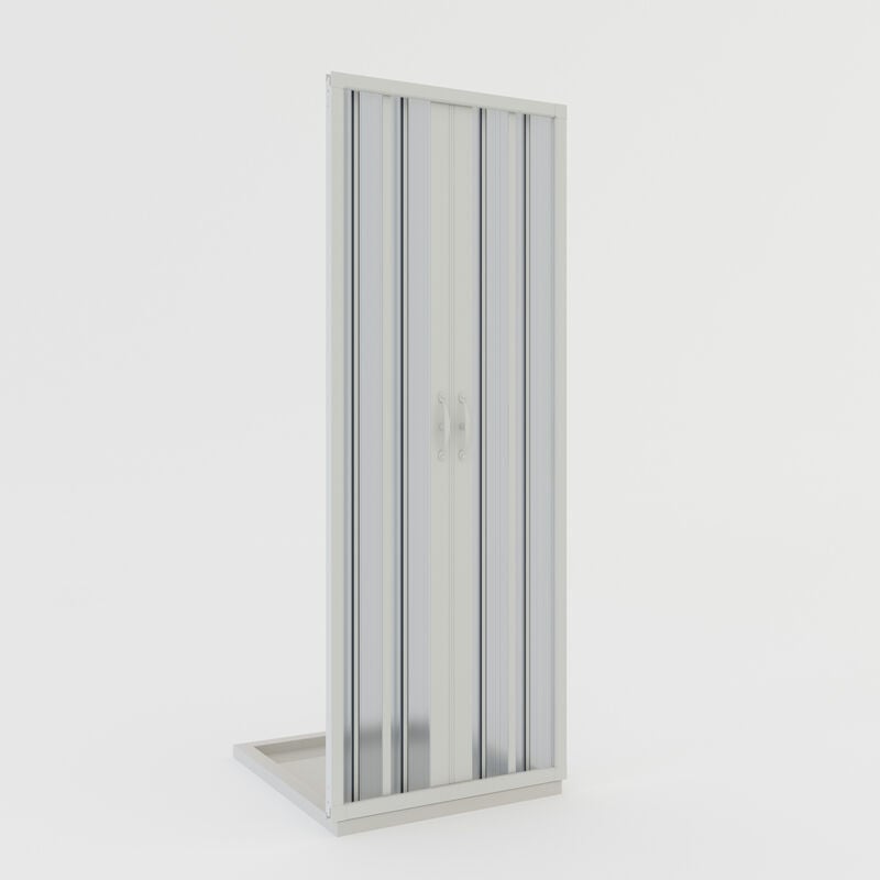 Idralite - Porte paroi de douche pliante pvc réductible 185 cm mod. Giglio avec ouverture Centrale 130 cm