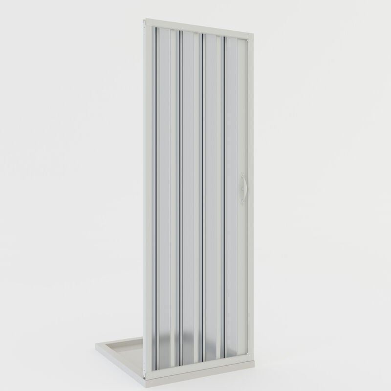 Idralite - Porte paroi de douche pliante pvc réductible 185 cm mod. Giglio avec ouverture Latérale 140 cm
