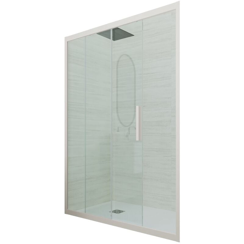 Porte parois de douche coulissante 120 cm Champagne niche Deco