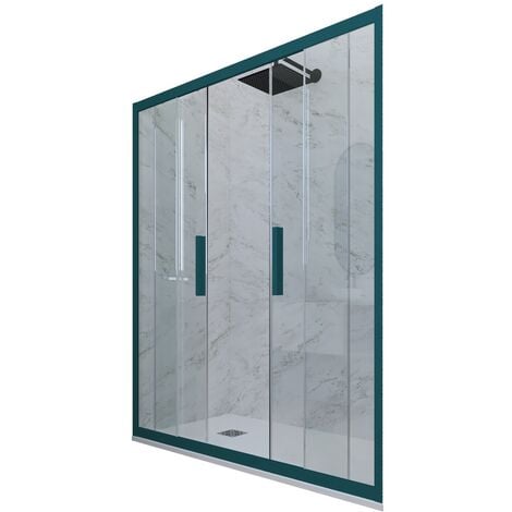Porte parois de douche coulissante 120 cm Vert night watch niche Glam