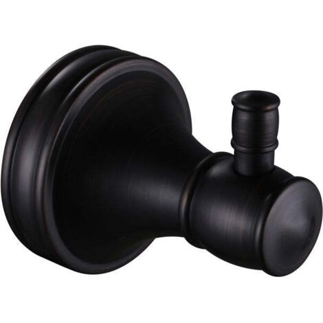 Porte peignoir 004 noir 100% en laiton collection Céphise