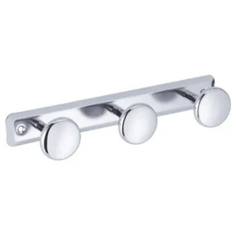 Porte-peignoir 3 têtes - chromé - PELLET
