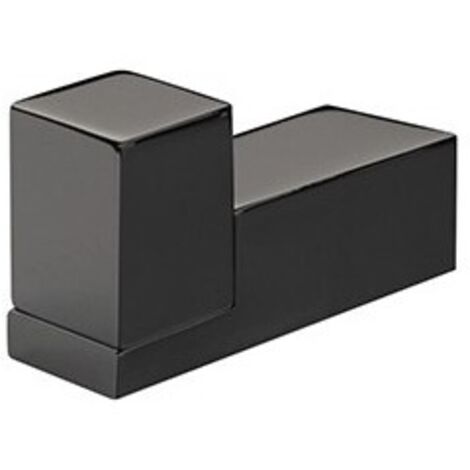Porte Peignoire Domino Chrome Noir Robinetterie DOMINO - CRISTINA ONDYNA DM24172
