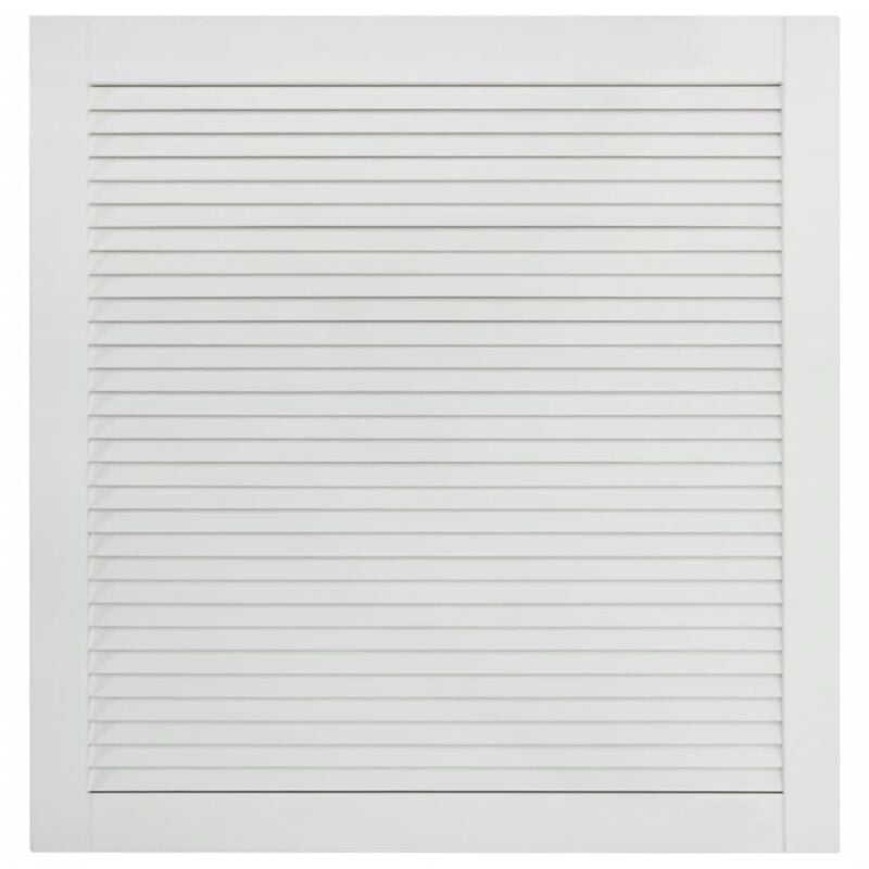 Porte à persiennes bois de pin massif 61,5 x 59,4 cm blanc