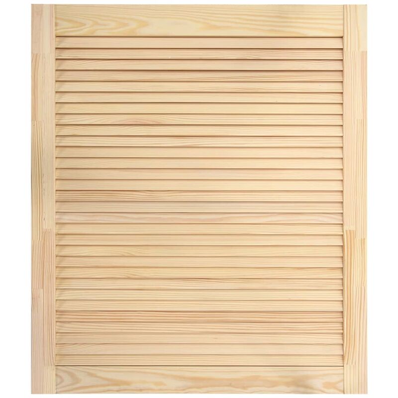 Porte à persiennes bois de pin massif 61,5x49,4 cm