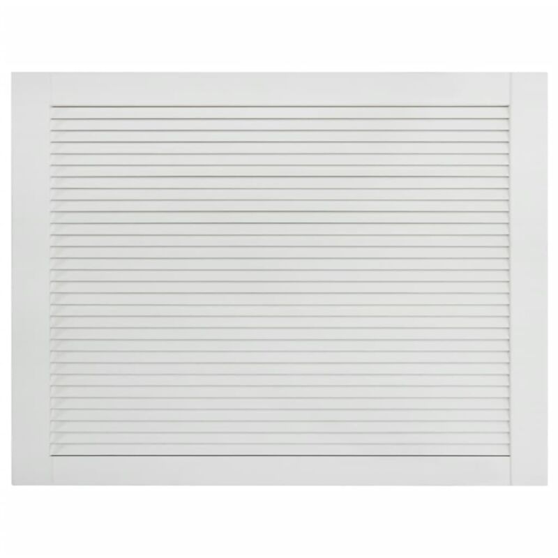 Porte à persiennes bois de pin massif blanc 39,5 x 59,4 cm