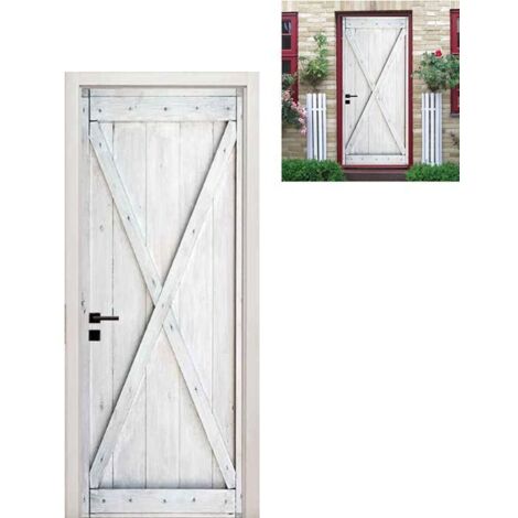 PORTE PHOTO 3D Autocollant Mural Adhésif, Papier Peint Décoratif pour Porte en Bois Blanc, 77 x 200 cm
