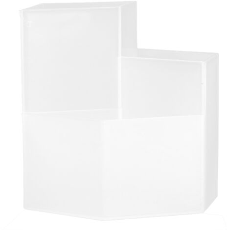 Porte-pinceaux de maquillage en plastique transparent, base hexagonale, grande capacité pour bureau et école