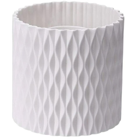 Porte-pinceaux de maquillage rotatif, porte-stylo rotatif, rangement de bureau, grand porte-stylo pour fournitures scolaires (blanc) (1 pièce)
