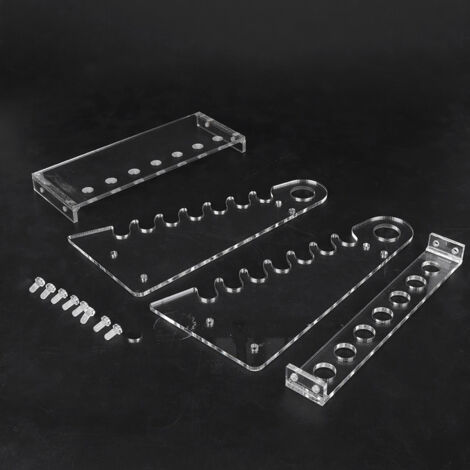 Porte-pipette en verre organique, support trapézoïdal avec trou de 1,5 cm pour éprouvettes