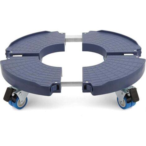 Porte Plante a Roulettes Rotation à 360°, Capacité De 200 KG, Plateau Roulant Réglable Ø 40-54cm, Support de Pot de Fleur pour Intérieur à Extérieur, Plante,Pied de Parasol,Poubelle,Bleu,