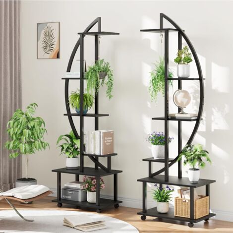 Porte Plante de Croissance - Support pour Plantes en 6 Niveaux, Étagère pour Plantes de 187cm Haut, Grandes étagères d'affichage pour Plantes d'intérieur, Porte Plante Interieur pour Salon
