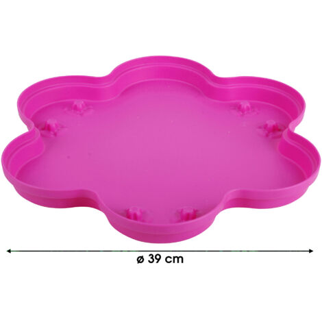 Porte-plante plastique NOTRE SELECTION Roma Trio fuchsia D39 cm