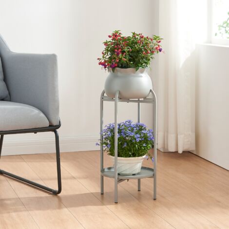 Porte-plantes Altena 81 x 40 x 40 cm gris [en.casa]