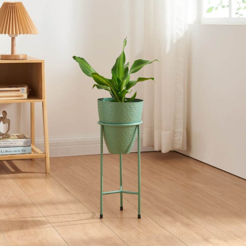 Porte-plantes Asten 41 x 16 cm vert [en.casa]