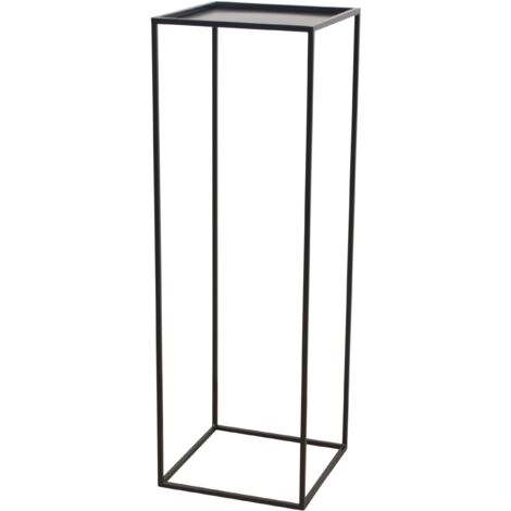 Porte-Plantes Moderne Noir 28 x 28 x 93 cm Design Minimaliste en Fer DEC050067