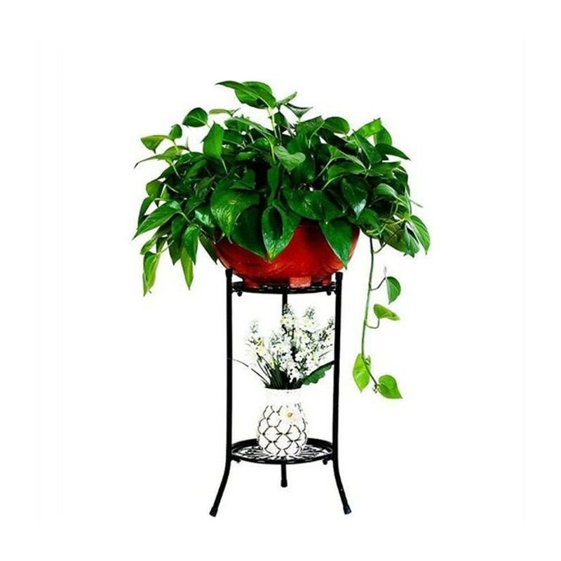L&h-cfcahl - Porte-plantes Tabouret porte-fleurs Coleur de Noir 25x25x50cm Support et plateau pour jardinière