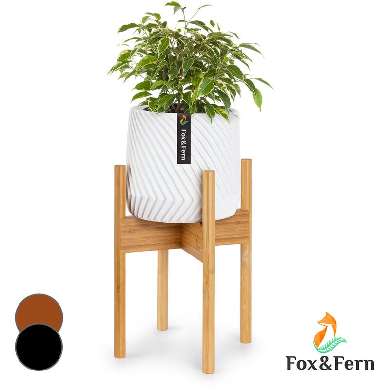 Fox&fern - Porte-plantes Zeist 2 hauteurs combinables design emboîtable finition naturelle