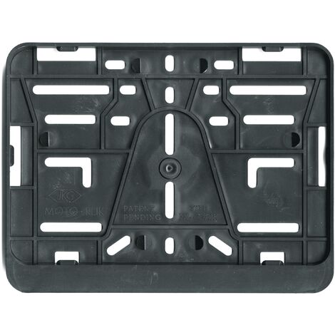 PORTE PLAQUE D'IMMATRICULATION MOTO 21X14CM NOIR