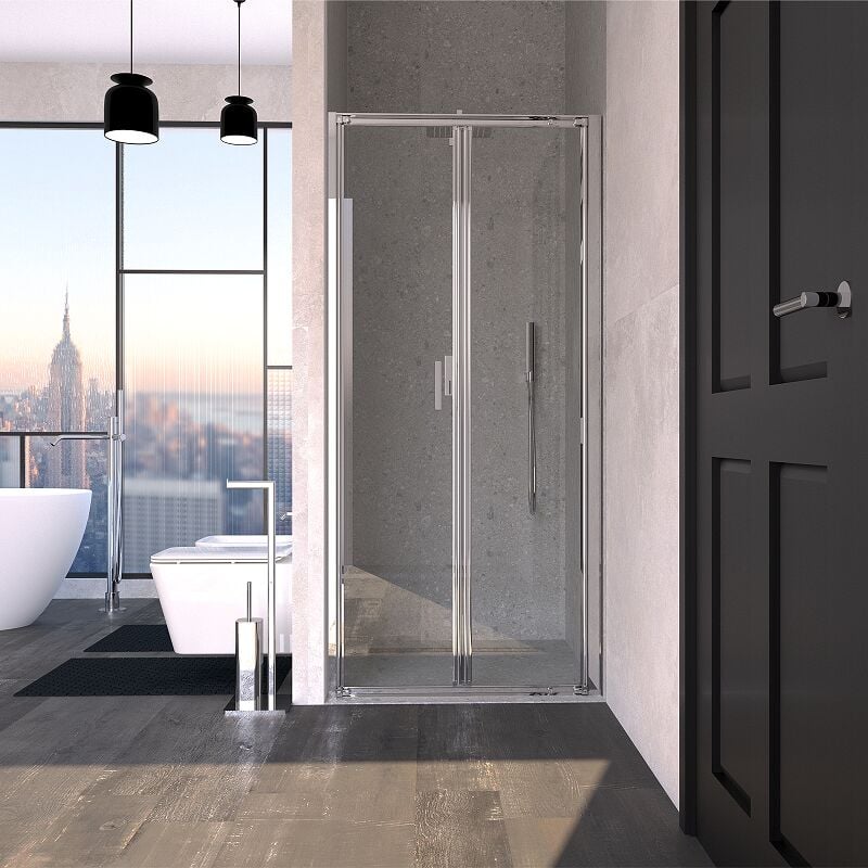 Porte pliante 90 cm verre transparent Ercos Gold BBGOLTSF90 90 cm (88-92)