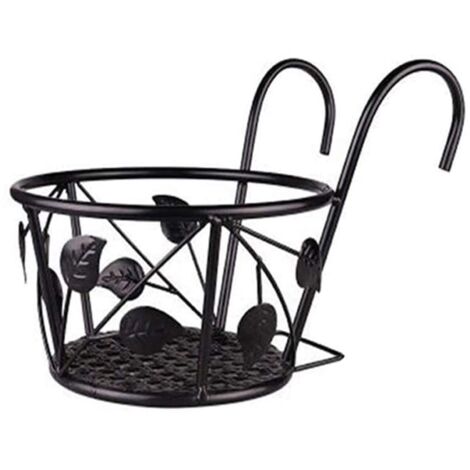 Porte-Pot de Fleurs en Fer Robuste, Couleurs Riches, Durable, Taille D'ouverture du Crochet de 2,3 Pouces, pour Clôture de Porche de Balcon de Patio (10326825)